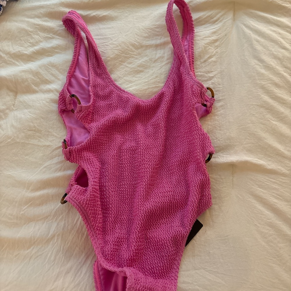 ASOS one piece pink swimsuit